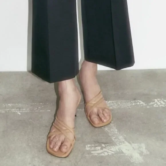 NWT Zara Athletic Heeled Sandals - Picture 3 of 11